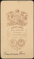 cca 1870 Kacskovics Ferenc (?-?) földbirtokos, a felvidéki Kacskovics nemesi család tagjának fotója,...