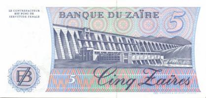 Zaire 1982-85. 5Z (2x) klf dátummal, 10Z,  50Z, 100Z, 500Z, 1000Z egy kivételével komplett sor! T:I