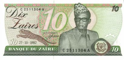 Zaire 1982-85. 5Z (2x) klf dátummal, 10Z,  50Z, 100Z, 500Z, 1000Z egy kivételével komplett sor! T:I