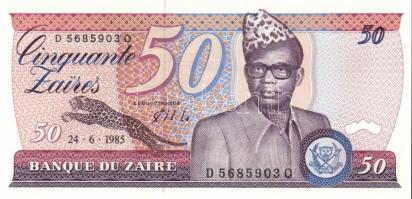 Zaire 1982-85. 5Z (2x) klf dátummal, 10Z,  50Z, 100Z, 500Z, 1000Z egy kivételével komplett sor! T:I