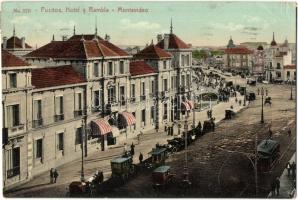 Montevideo, Pocitos, Htel y Rambla / street, hotel, tram, automobile (EB)