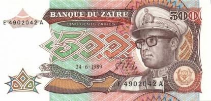 Zaire 1988-92. 50Z, 100Z, 500Z, 2000Z, 5000Z, 10.000Z, 20.000Z, 50.000Z, 100.000Z, 200.000Z, 500.000...