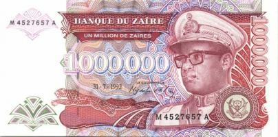 Zaire 1988-92. 50Z, 100Z, 500Z, 2000Z, 5000Z, 10.000Z, 20.000Z, 50.000Z, 100.000Z, 200.000Z, 500.000...