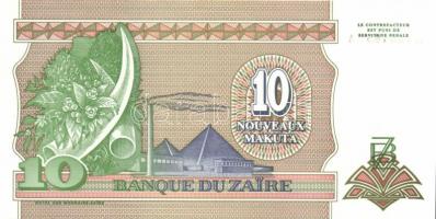 Zaire 1988-92. 1M, 5M, 10M, 50M, 1Z, 5Z, 10Z, 20Z, 50Z, 100Z sor T:I