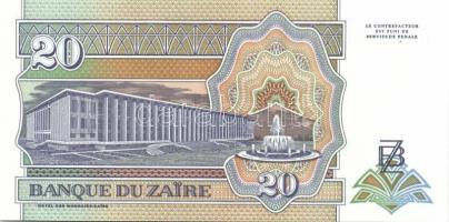 Zaire 1988-92. 1M, 5M, 10M, 50M, 1Z, 5Z, 10Z, 20Z, 50Z, 100Z sor T:I