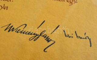 1941 Az Erdélyi Szépmíves Céh díszes oklevele Hoszpodár László részére, nyomtatott aláírásokkal, üve...