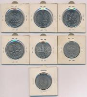 Lengyelország 1959-1969. 10Zl Cu-Ni (7xklf) forgalmi emlékérme T:1-,2 Poland 1959-1969. 10 Zlotych Cu-Ni (7xdiff) commemorative coins C:AU,XF