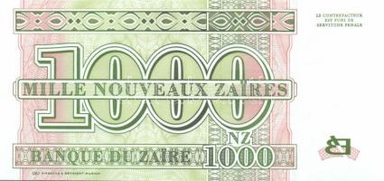 Zaire 1994-95. 200Z, 500Z, 1000Z T:I