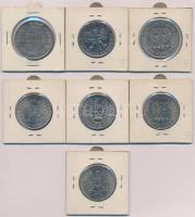 Lengyelország 1964-1970. 10Zl Cu-Ni (7xklf) forgalmi emlékérme T:1-,2 Poland 1964-1970. 10 Zlotych Cu-Ni (7xdiff) commemorative coins C:AU,XF
