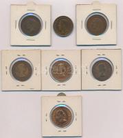 Nagy-Britannia 1938-1967. 1/2p Br (7xklf) T:1-3
Great Britain 1938-1967. 1/2 Penny Br (7xdiff) :UNC...