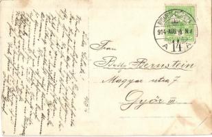 1914 Felsőgalla (Tatabánya), a gyár építés közben munkásokkal. photo (fl)