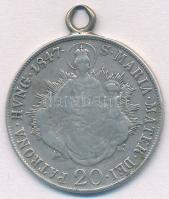 1847B 20Kr Ag "V. Ferdinánd" T:3 fül