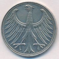 NSZK 1951JG 5M Ag T:2 karc
GFR 1951J 5 Mark Ag C:XF scratch