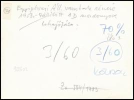 1953 Az Egyiptomi Államvasutak részére gyártott MÁVAG 1D mozdonyok behajóztatása, feliratozott sajtó...