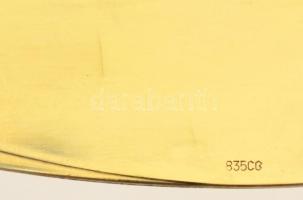 Ezüst (Ag.) rózsa szirmos tortalapát, jelzett, h: 22 cm, nettó: 45 g