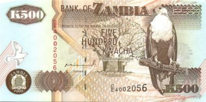Zambia 1992-96. 20K, 50K, 100K, 500K, 1000K, 5000K, 10.000K komplett sor! Sign.10,11 T:I