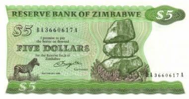 Zimbabwe 1980. 2$, 5$, 10$, 20$ komplett sor! T:I