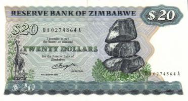Zimbabwe 1980. 2$, 5$, 10$, 20$ komplett sor! T:I