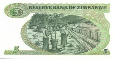 Zimbabwe 1982-83.(Harare) 2$, 5$, 10$, 20$ komplett sor, benne ritkább variáns! T:I