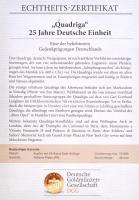 Németország 2015 "A Német újraegyesítés 25. évfordulója - Quadriga" aranyozott Cu-Ni emlék...