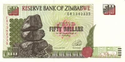 Zimbabwe 1994-97. 5$, 10$, 20$, 50$, 100$ T:I