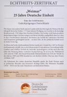 Németország 2015 "A Német újraegyesítés 25. évfordulója - Weimar" aranyozott Cu-Ni emlékér...