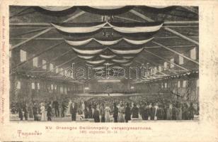 1903 Temesvár, Timisoara; XV. Országos Dalünnepély versenycsarnoka. Kossák József fényképész kiadása / competition hall of the 15th National Singing Contest