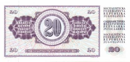 Jugoszlávia 1965-85. 10D, 20D, 50D, 100D, 500D, 1000D, 5000D piros "Belgrád-Lubljana" vasú...