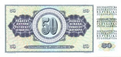 Jugoszlávia 1965-85. 10D, 20D, 50D, 100D, 500D, 1000D, 5000D piros "Belgrád-Lubljana" vasú...