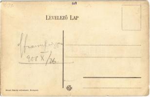 1908 Budapest VI. Andrássy út a spanyol király tiszteletére készült diadalkapuval, Takarékpénztár, F...