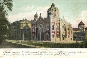 1917 Temesvár, Timisoara; Gyárváros, izraelita templom, zsinagóga / Fabrica, synagogue + K.u.K. Ers. Baon. des Inft. Regt. No. II. Ers. Komp.