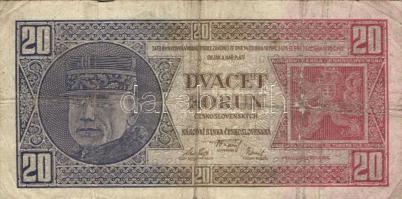 Csehszlovákia 1926. 20K T:III