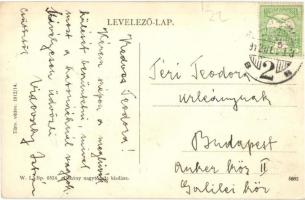 Békéscsaba, látkép, piac, templom, üzletek. W. L. Bp. 6524. (kis szakadás / small tear)