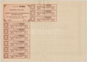 Budapest 1910. "Magyar Tisztviselők Takarékpénztára Részvénytársaság" bemutatóra szóló rés...