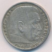 Német Harmadik Birodalom 1937A 5M Ag "Hindenburg" T:2 kis ph. 
German Third Reich 1937A 5...