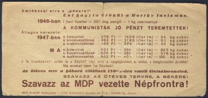 1946. 100000B.-pengő imitáció hátoldali kommunista propagandaszöveggel! R! T:III/IV