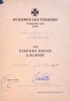 Német Harmadik. Birodalom 1939. "II. Osztályú Vaskereszt" kitüntetés, gyártói jelzés a kar...