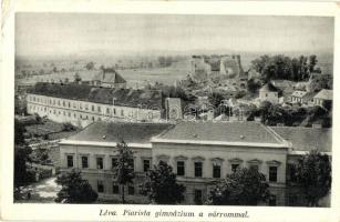 Léva, Levice; Piarista gimnázium, várrom. Foto Hajdu / grammar school, castle ruins (EK)