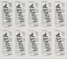 DN "Hódos sorsjegy - Álomautók" sorozatának "MINTA" felülnyomású darabjai (10xkl...