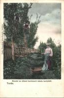 1913 Torda, Turda; állami kertészeti iskola kertje. Undy Domokos kiadása / gardening schools garden