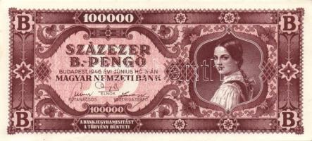 1946. 100000BP(5x) benne színvariánsok T:I,I-