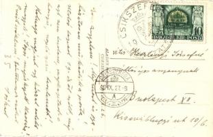 1940 Csíkszereda, Miercurea Ciuc; Csíkország visszatért, Székely kapu / Székely gate "1940 Csík...