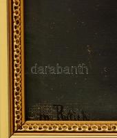 Rutieh jelzéssel: Kacsák a tó felett. Olaj, vászon, keretben, 45×70 cm