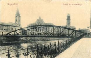 Nagyvárad, Oradea; Kis híd és a városháza. 967. / bridge, town hall (EK)