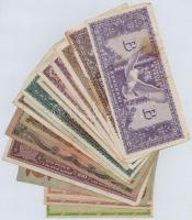 Vegyes 16db-os pengő és adópengő bankjegy tétel (14xklf) T:III
