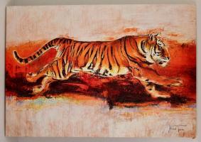 Tigris nyomat vásznon, 68×98 cm