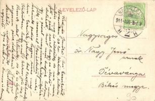 Nagyvárad, Oradea; Rákóczi út, villamos, Wéber Testvérek üzlete, Hitelbank, Dr. Barta fogorvos rende...