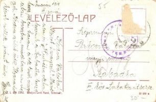 Temesvár, Timisoara; Úri utca, híd, villamos, vasútállomás a háttérben, üzletek. W. L. Bp. 2030. Kia...