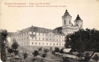 Máriaradna, Radna; Kegytemplom, zárda, kiadja Kabay György / church, nunnery (b)