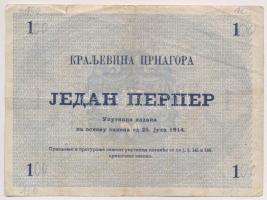 Montenegró 1914. 5P érvénytelenítve T:III fo.
Montenegro 1914. 5 Perpera cancelled C:F spotted
Kra...